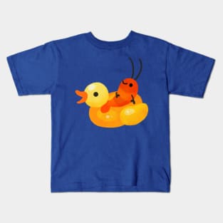 Cherry shrimp in the swimming pool Kids T-Shirt